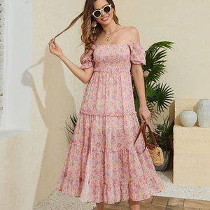 NWT Pink Floral Maxi Dress - XXL